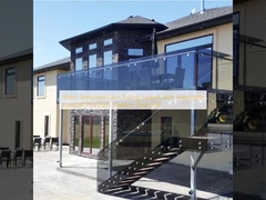 Sistema de barandilla de vidrio templado de 10 mm con pernos de pasador separador ajustable de acero inoxidable 304