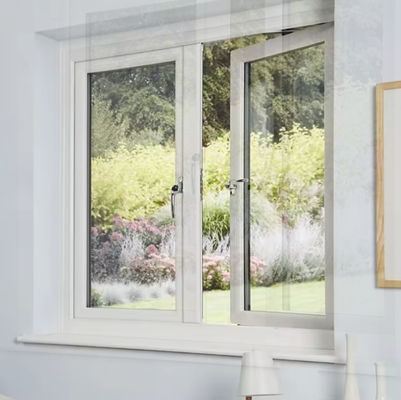 Nuevo diseño de aluminio Casement ventana oscilante con vidrio templado