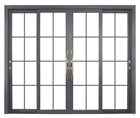 Puertas correderas de aluminio transparente de vidrio templado