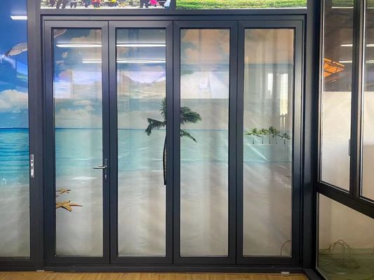 Puertas de vidrio plegables de trabajo pesado fácil instalación y funcionamiento sin problemas