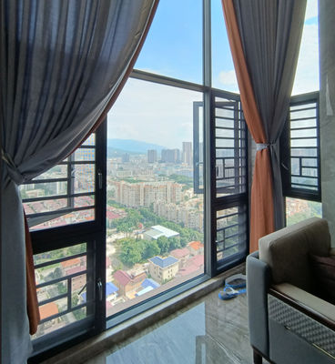 Ventana de swing de aluminio moderno aislado de vidrio ventanas de swing abiertas