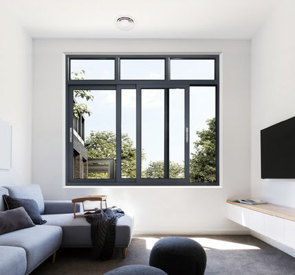 Ventana corredera de aluminio laminada templada Seguridad Ventana corredera de aluminio de vidrio