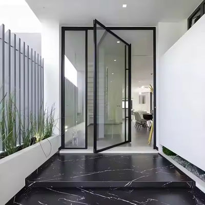 Puerta giratoria de cristal de marco de aluminio con banda de sellado de goma EPDM para la satisfacción del cliente