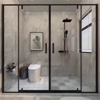 Puerta de pantalla de panel de ducha de vidrio resistente al agua fácil de limpiar con marco delgado