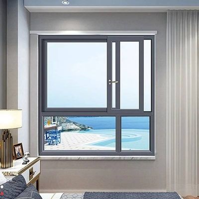 Ventanas de aluminio de marco negro con hardware de acero inoxidable y una vida útil de 50 años