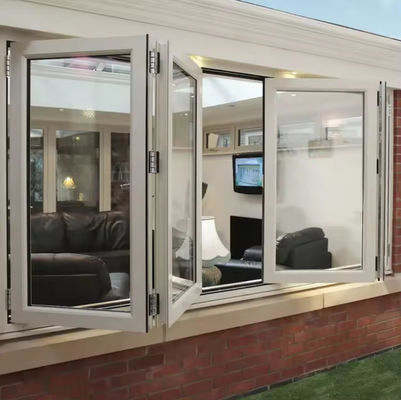calidad  Custom Balcony Aluminum Folding Window Tempered Insulated Folding Glass Window fábrica