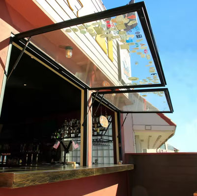 Cuadro de aluminio de alta seguridad con ventana inclinada y giratoria con un solo mirador