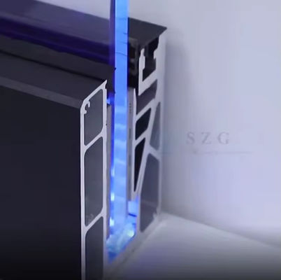 Lamel U Canal de vidrio Balaustrada Instalación montada en la parte superior con vidrio laminado