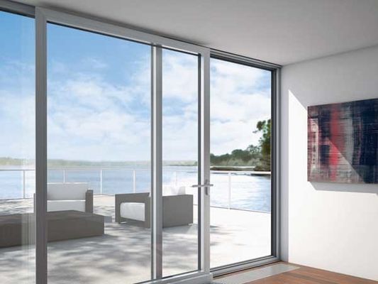 Puerta corredera de aluminio ecológica balcón con puerta corredera de aluminio delgado 4