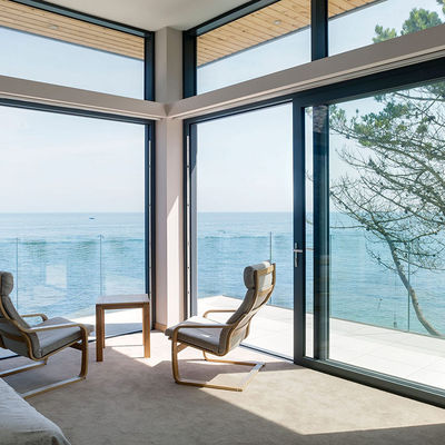 Reducción del ruido Puertas correderas de aluminio vidrio aislado Puertas correderas de aluminio de 3 metros