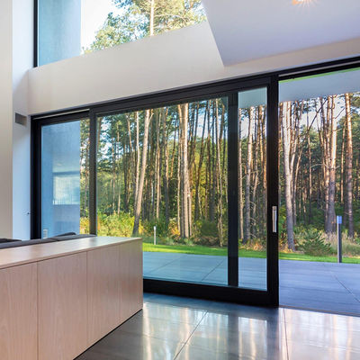 Seguridad Residencial Puertas de vidrio corredero de aluminio Vidrio aislado con perfil de rotura térmica