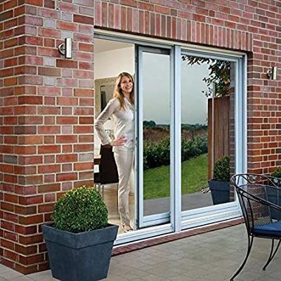 Puertas correderas de aluminio de vidrio congelado Resistentes al polvo y acabados anodizados