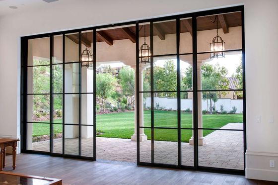 Puertas correderas de aluminio comercial con perfil de aluminio de ruptura térmica