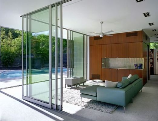 Puertas corredizas de aluminio de corte térmico con vidrio aislado templado