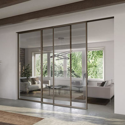 Puertas correderas de aluminio de línea delgada y fácil mantenimiento