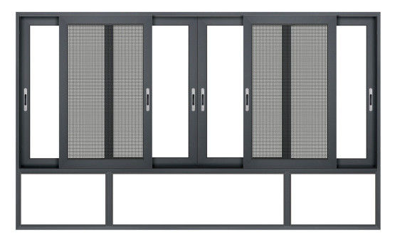 Puertas correderas de aluminio de línea delgada resistentes a huracanes al aire libre