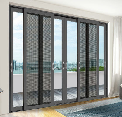 Puertas de cristal deslizante de aluminio residenciales personalizadas estables con vidrio laminado