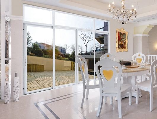 Puerta corredera de vidrio de seguridad aislada de perfil de aluminio ruptura térmica reemplazar puerta corredera de vidrio