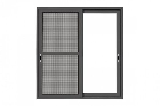 Puerta corredera de aluminio resistente a los tifones negro Cuadro de aluminio 1.5 Puerta corredera de aluminio