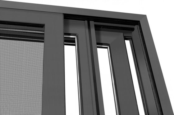 Puerta corredera de perfil de aluminio robusto personalizable con vidrio templado