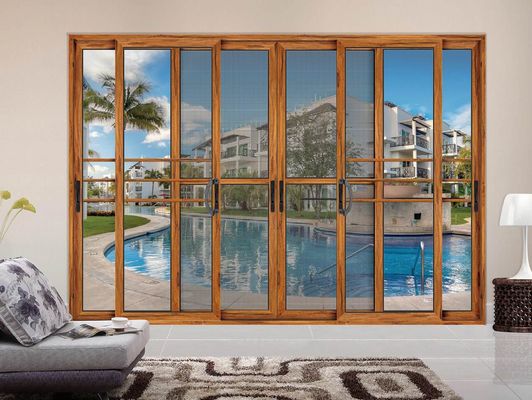 Puertas de cristal corredero de aluminio grueso duradero estilo de apertura horizontal