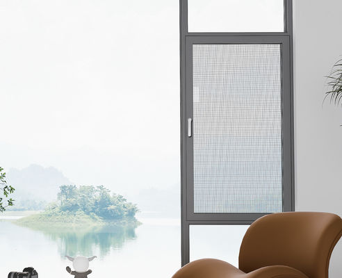 Ventana de revestimiento duradero de aluminio con vidrio aislado templado y vidrio laminado