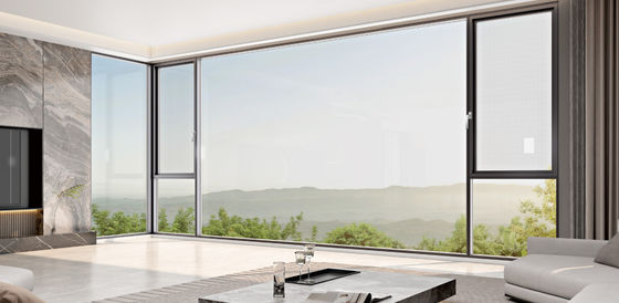Ventana de revestimiento duradero de aluminio con vidrio aislado templado y vidrio laminado
