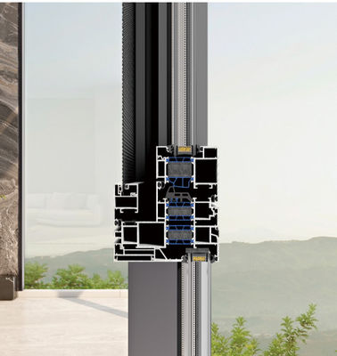 Ventana abierta de aluminio con vidrio laminado y vidrio aislado templado