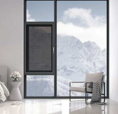 SZG Casement Ventana giratoria de aluminio abierta con hardware de acero inoxidable