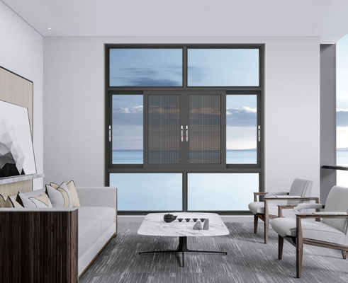 SZG Casement Ventana giratoria de aluminio abierta con hardware de acero inoxidable