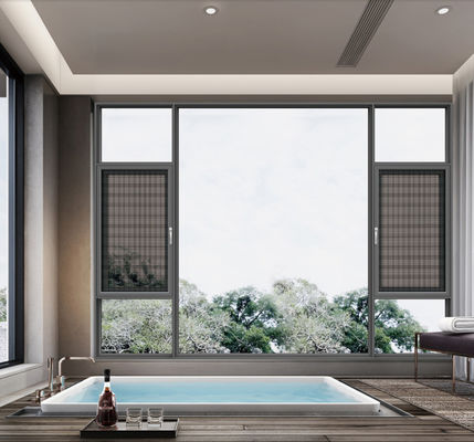 SZG Ahorro de espacio de aluminio ventanas de apertura hacia afuera para la máxima circulación de aire