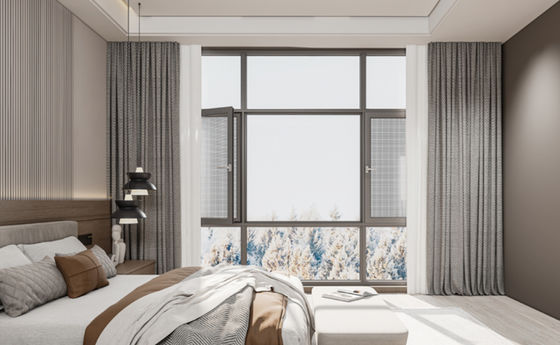 SZG Ahorro de espacio de aluminio ventanas de apertura hacia afuera para la máxima circulación de aire