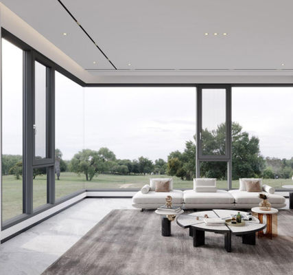 Fácil mantenimiento Ventana de oscilación de aluminio resistente a la corrosión Ventana de vidrio oscilante