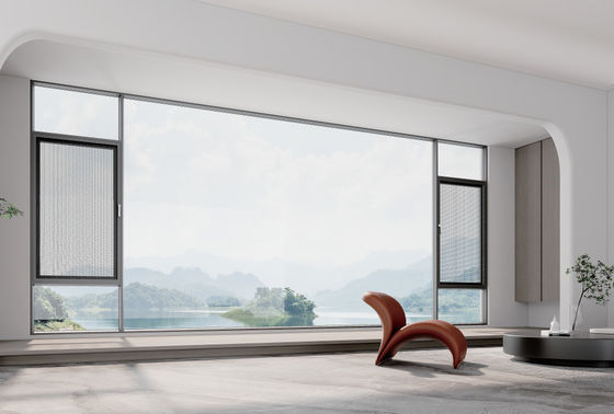 Seguridad Vidrio laminado Casamento de aluminio Ventanas Resistencia al mantenimiento