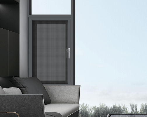 Ahorro de energía Ventana giratoria de aluminio Vidrio templado Ventana de cascada exterior