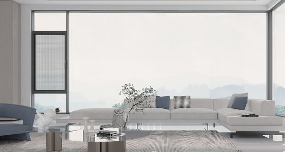 Ahorro de energía Ventana giratoria de aluminio Vidrio templado Ventana de cascada exterior