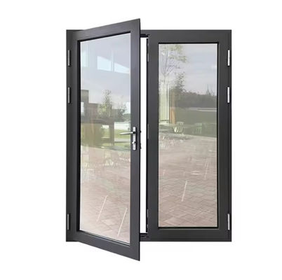 Diseño personalizado de seguridad de aluminio puerta oscilante fácil de instalar puerta de vidrio oscilante