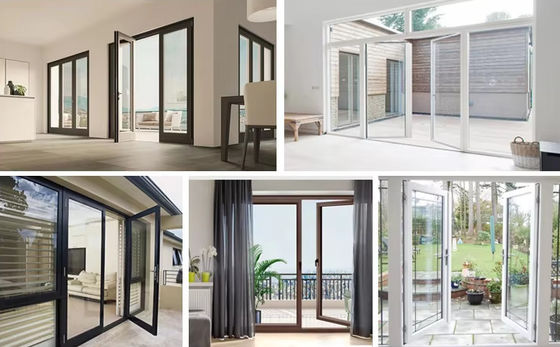 Puerta oscilante de aluminio recubierta en polvo Ecológica para uso a largo plazo