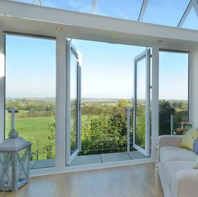 Puerta oscilante de aluminio recubierta en polvo Ecológica para uso a largo plazo