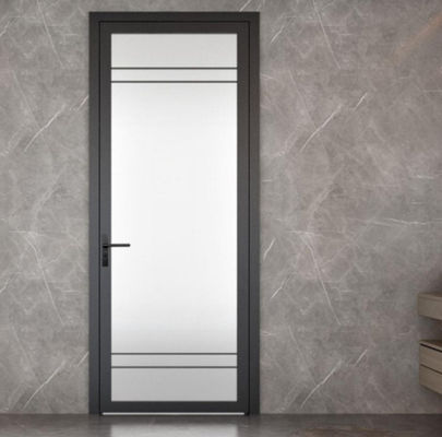 Puerta giratoria de aluminio gruesa y duradera, vidrio aislado laminado templado
