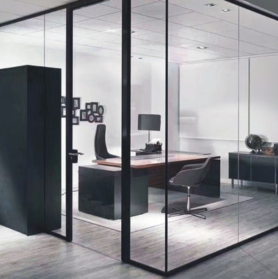 Puerta giratoria de aluminio gruesa y duradera, vidrio aislado laminado templado