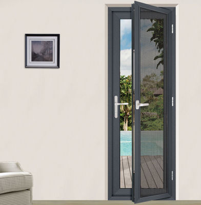 Revestimiento en polvo puerta oscilante de vidrio templado con ruptura térmica con perfil de aluminio