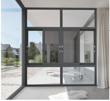 Operar sin problemas Ventana corredera de aluminio con doble cristal