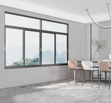 Ventana corredera de aluminio recubierta en polvo SZG con sistema de bloqueo de múltiples puntos y hardware