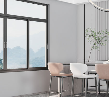 Ventana corredera de aluminio recubierta en polvo SZG con sistema de bloqueo de múltiples puntos y hardware