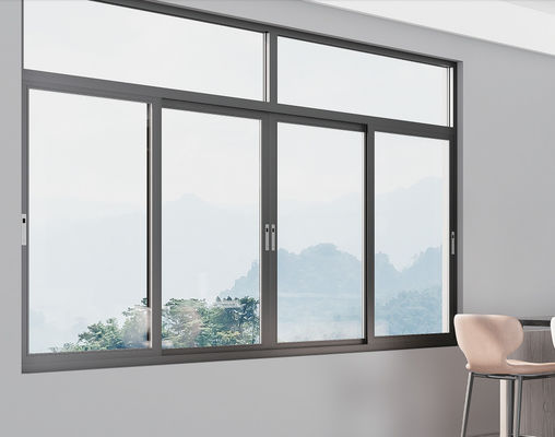 Ventana corredera de aluminio recubierta en polvo SZG con sistema de bloqueo de múltiples puntos y hardware