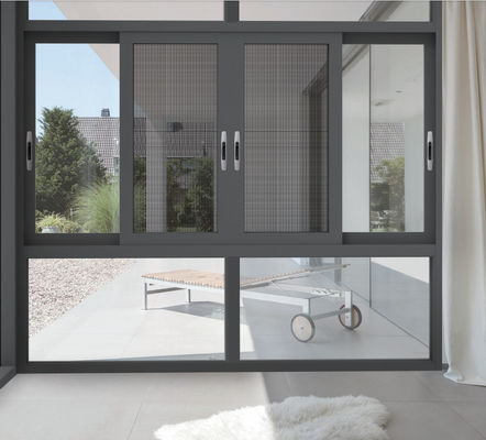 Ventanas corredizas de aluminio comerciales personalizadas para protección contra insectos