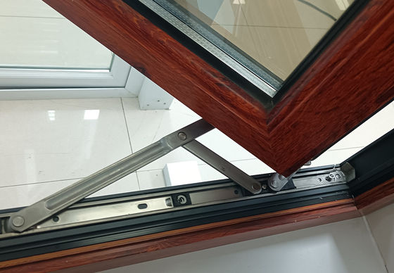 Ventana de oscilación de aluminio de carcasa con revestimiento en polvo