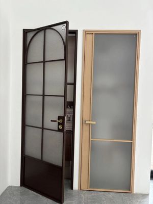 Paredes divisoras interiores Puertas giratorias de aluminio Casement francés personalizado