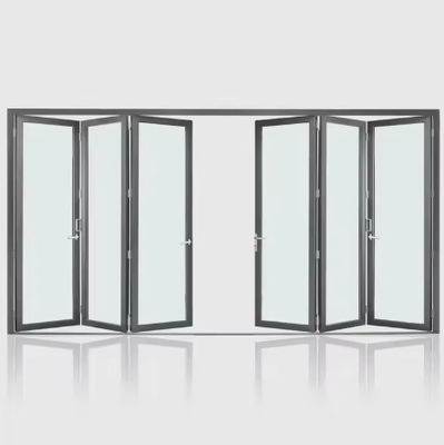 Puerta corredera de aluminio de corte térmico resistente al polvo con vidrio templado